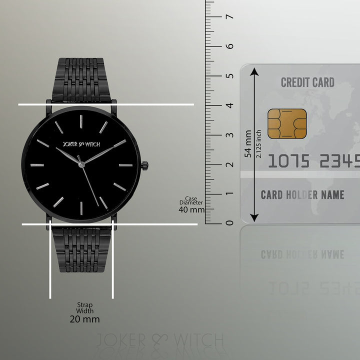 Signature Black Large Dial Linked Chain Strap Women's Watch