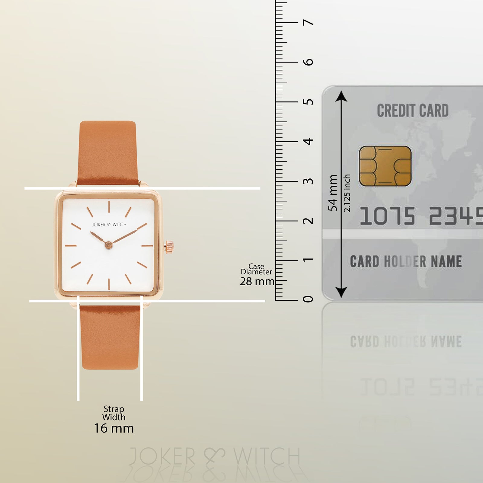 Shop Joker & Witch White Dial Tan Faux Leather Watch for Women Online