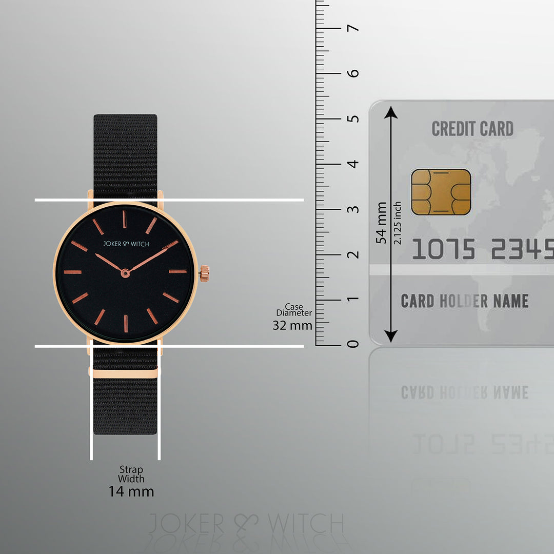 Paris Black Medium Dial Nato Strap Women's Watch