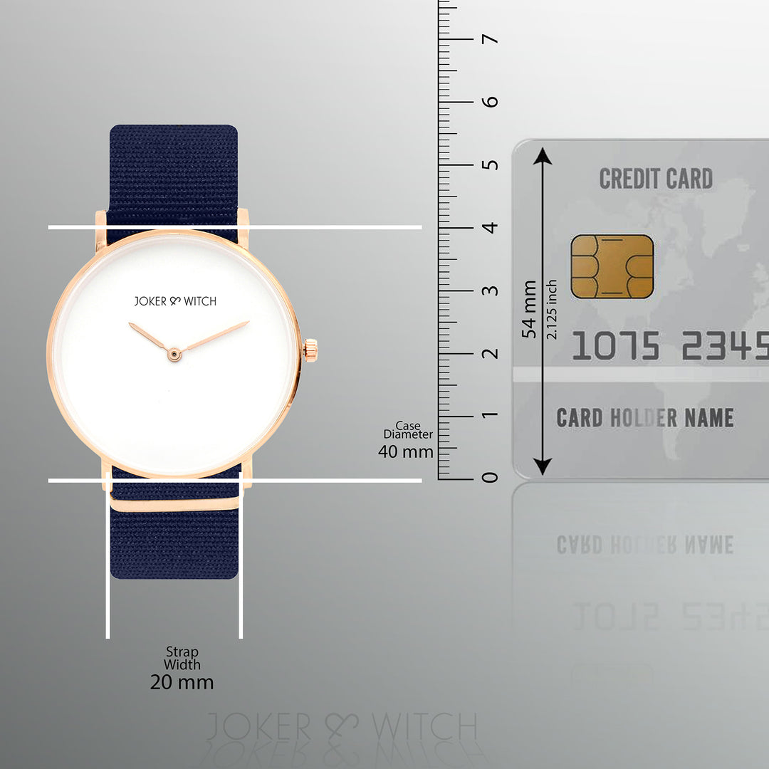 Neo White Large Dial Blue Nato Strap Men's Watch