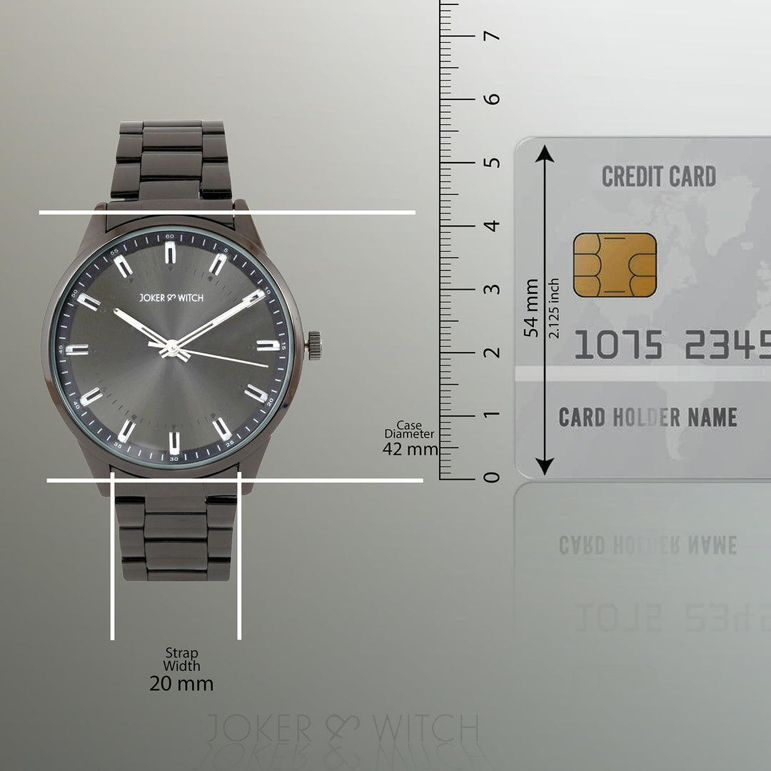 Shanghai Black Large Dial Linked Chain Strap Men's Watch