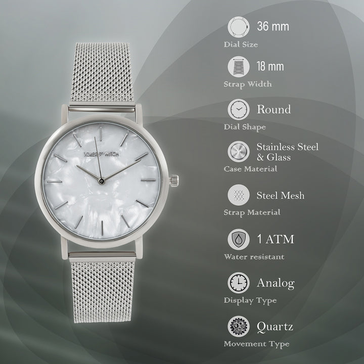 Copenhagen White MOP Medium Dial Silver Mesh Strap Women's Watch