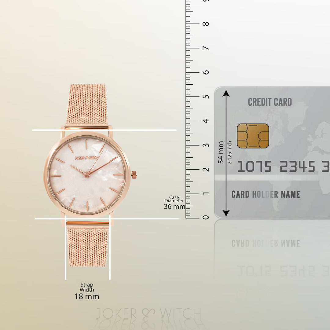 Copenhagen Rose Gold MOP Medium Dial Mesh Strap Women's Watch
