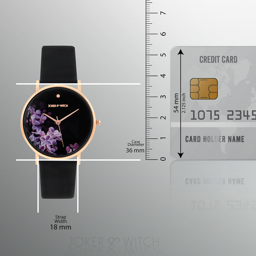Joker & Witch Aster All Black PU Strap Watch For Women
