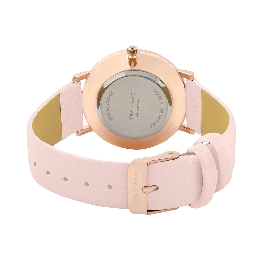 Printed Enchantress Multicolor Medium Dial Pink PU Strap Women's Watch