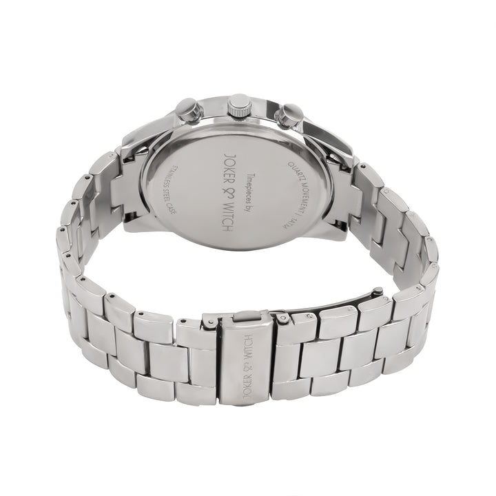 Kasdan Blue Large Dial Silver Linked Chain Strap Men's Watch