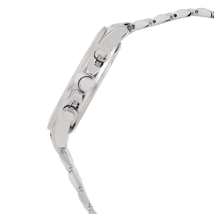 Connery Blue Large Dial Silver Linked Chain Strap Men's Watch