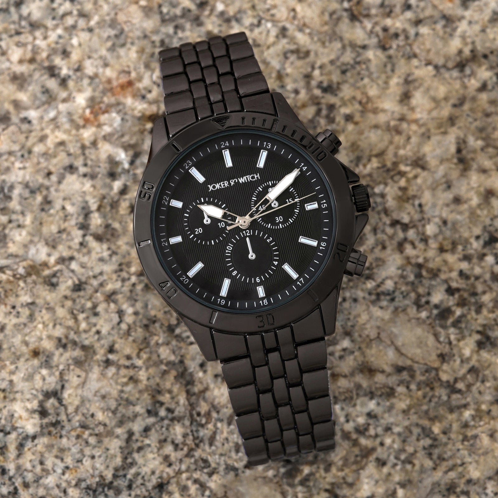 Shop online Connery All Black Metallic Strap Watch by Joker & Witch