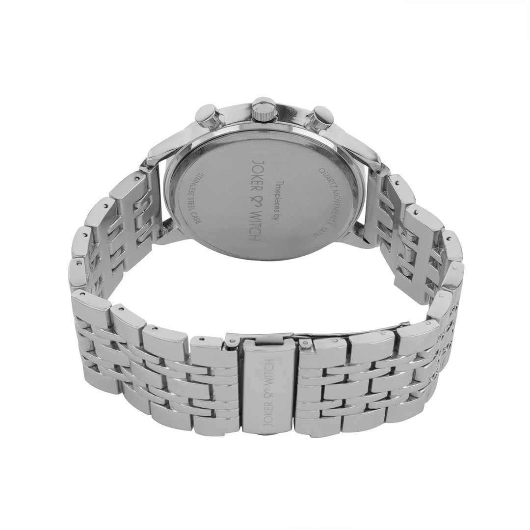 Niko Blue Large Dial Silver Linked Chain Strap Men's Watch