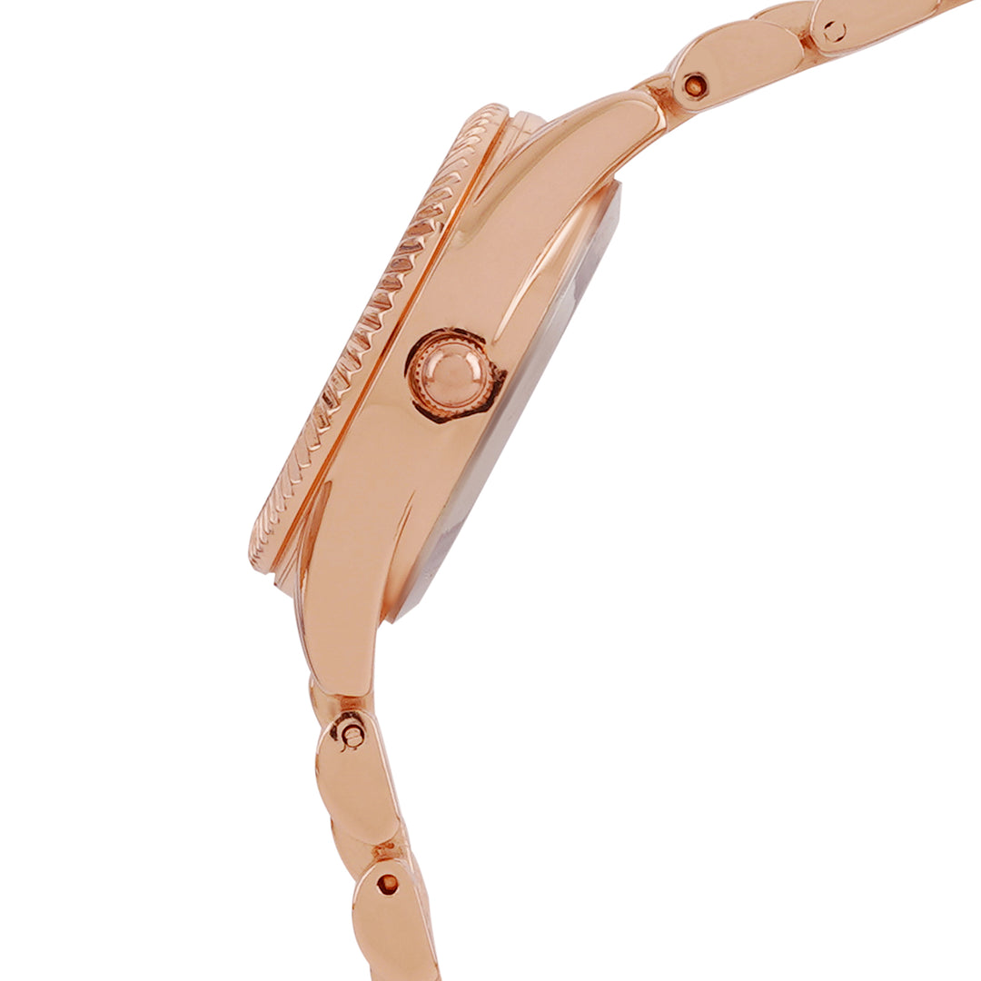 Arina Rose Gold Mini Dial Linked Chain Strap Women's Watch