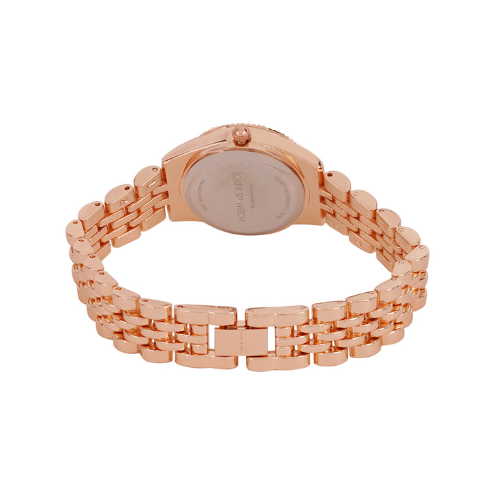 Arina Rose Gold Mini Dial Linked Chain Strap Women's Watch