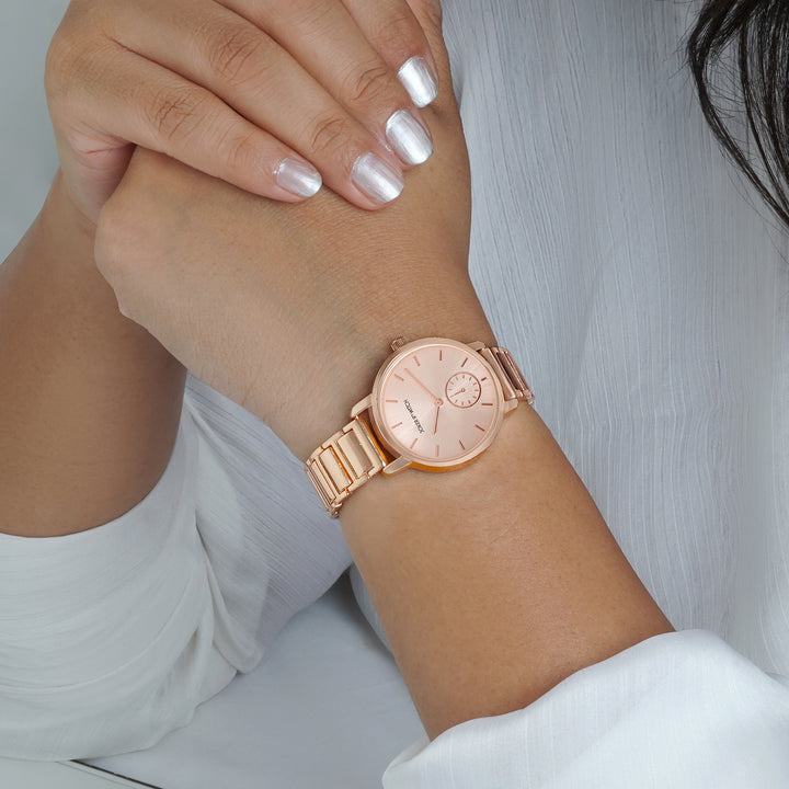 Taila Rose Gold Medium Dial Linked Chain Strap Women's Watch