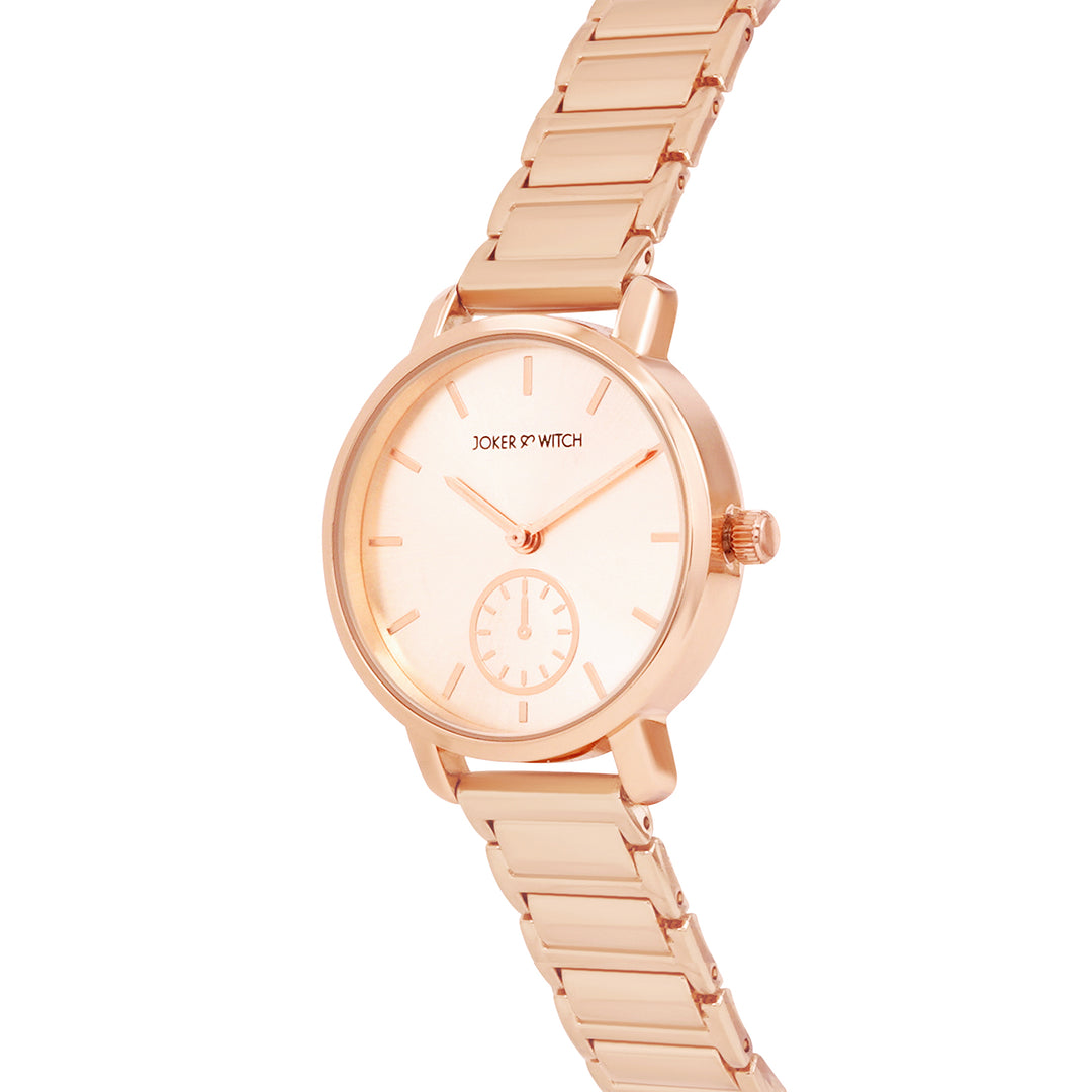 Taila Rose Gold Medium Dial Linked Chain Strap Women's Watch