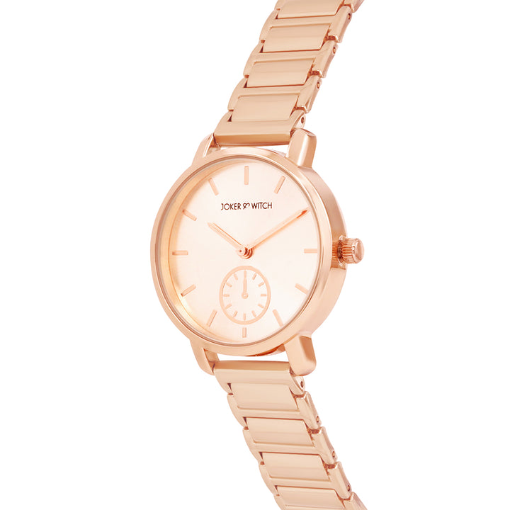 Taila Rose Gold Medium Dial Linked Chain Strap Women's Watch