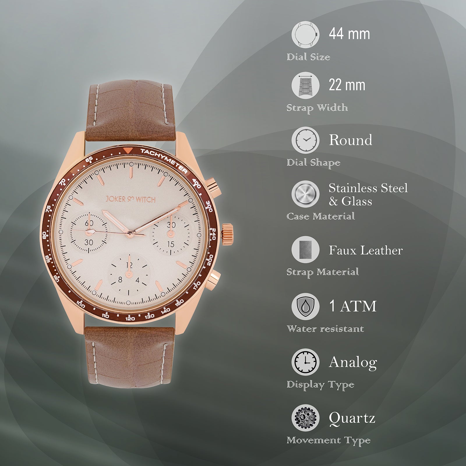 Shop online Legolas Rosegold Croc Strap Watch by Joker & Witch