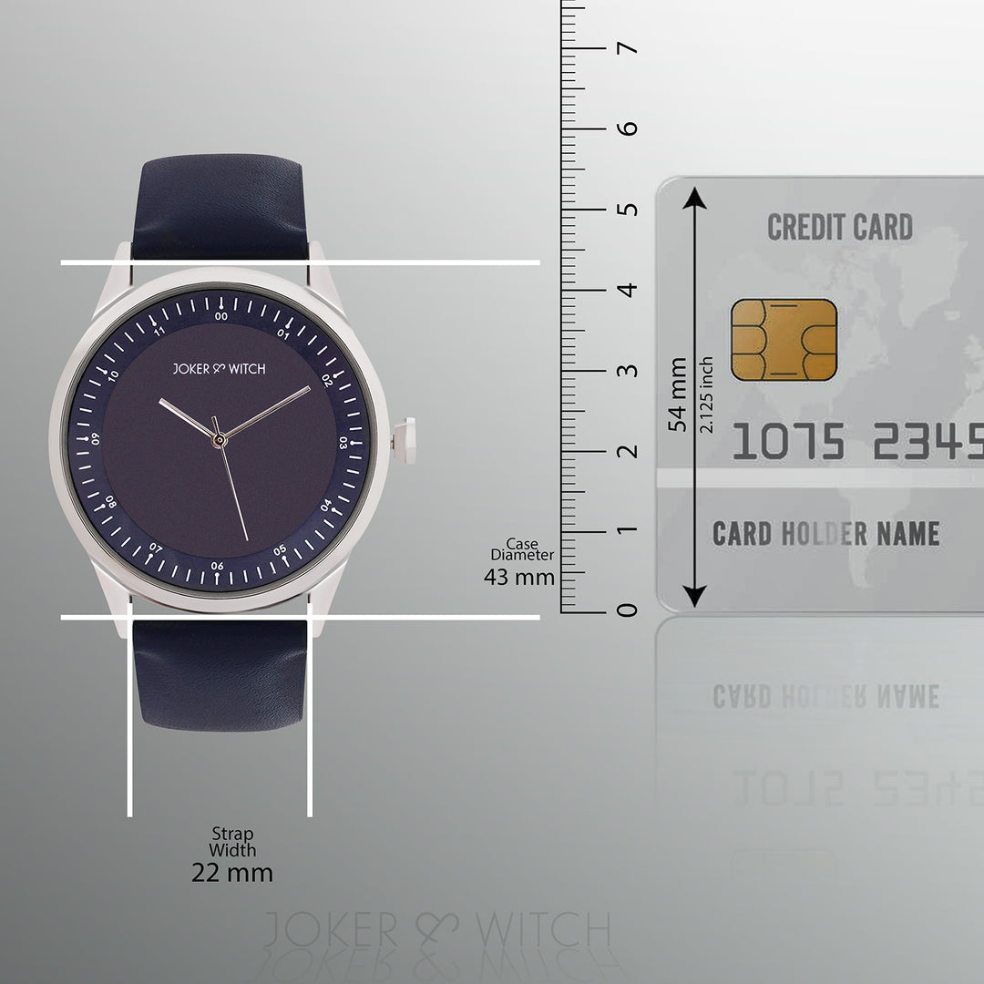 Bosco Blue Large Dial PU Strap Men's Watch