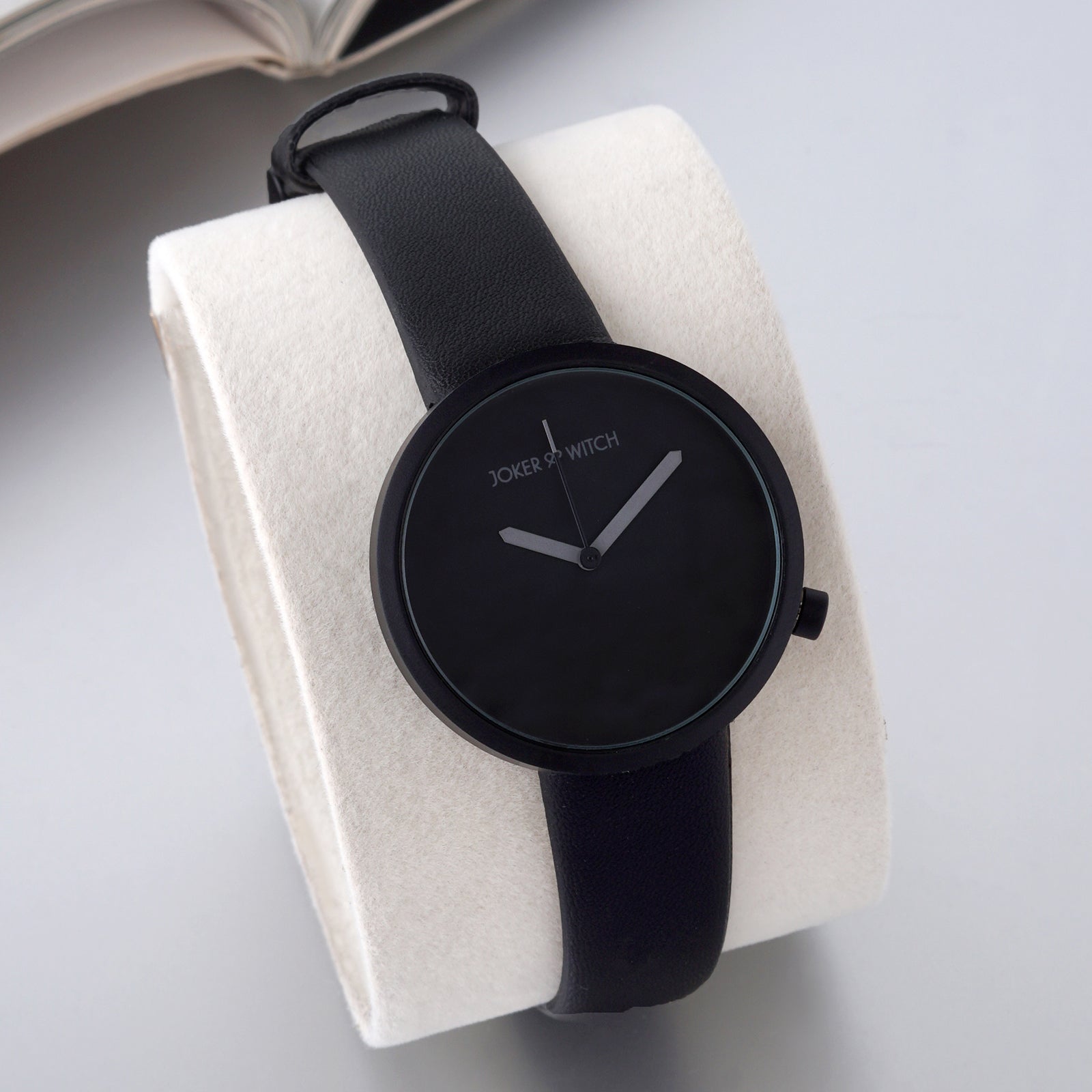 メンズウェア Black Watch Collared Snead Shop online Murdoc All Black Pu Strap Watch by Joker & Witch
