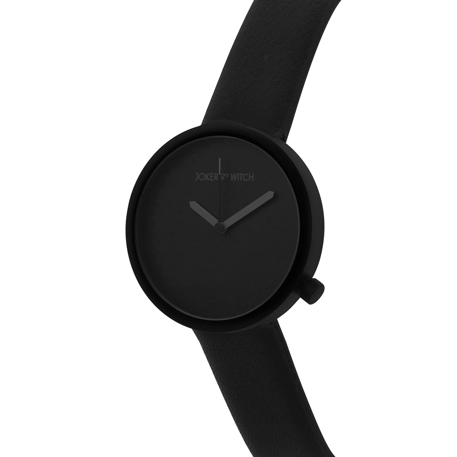 メンズウェア Black Watch Collared Snead Shop online Murdoc All Black Pu Strap Watch by Joker & Witch