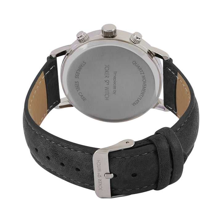 Laanda White Large Dial Grey PU Strap Men's Watch