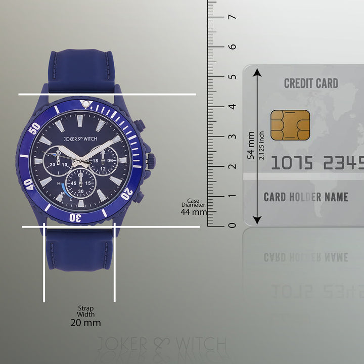 Spacey Blue XLarge Dial Silicone Strap Men's Watch