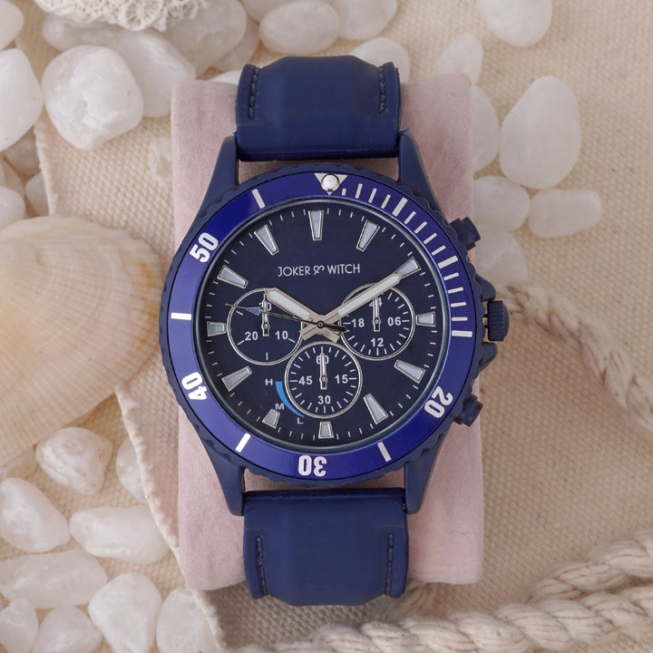 Spacey Blue XLarge Dial Silicone Strap Men's Watch