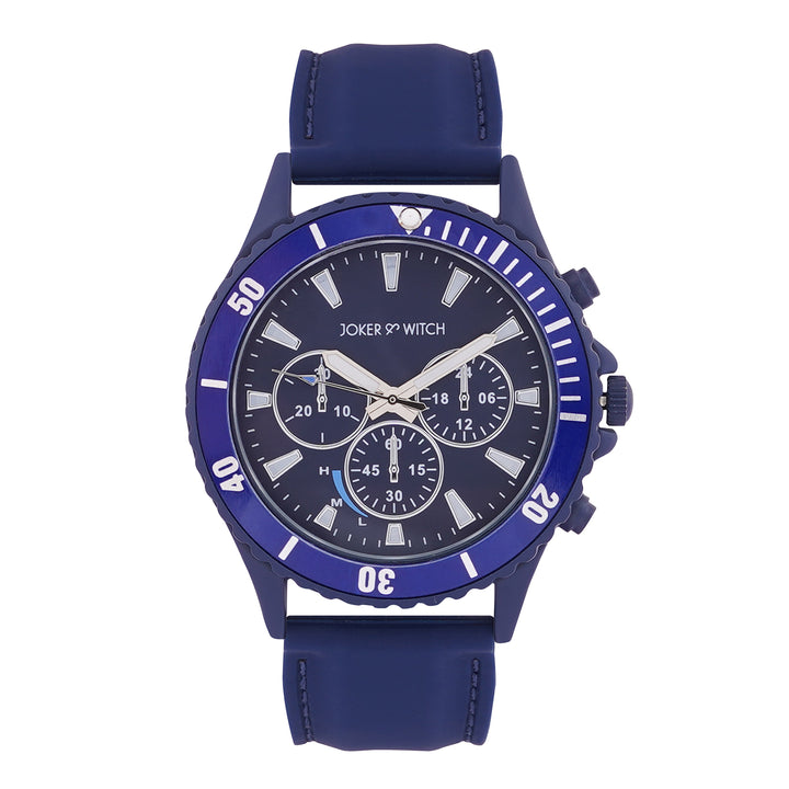 Spacey Blue XLarge Dial Silicone Strap Men's Watch