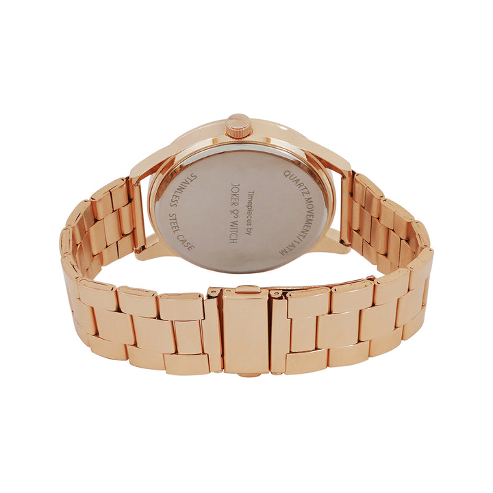 Carioca Rose Gold Large Dial Linked Chain Strap Unisex Watch