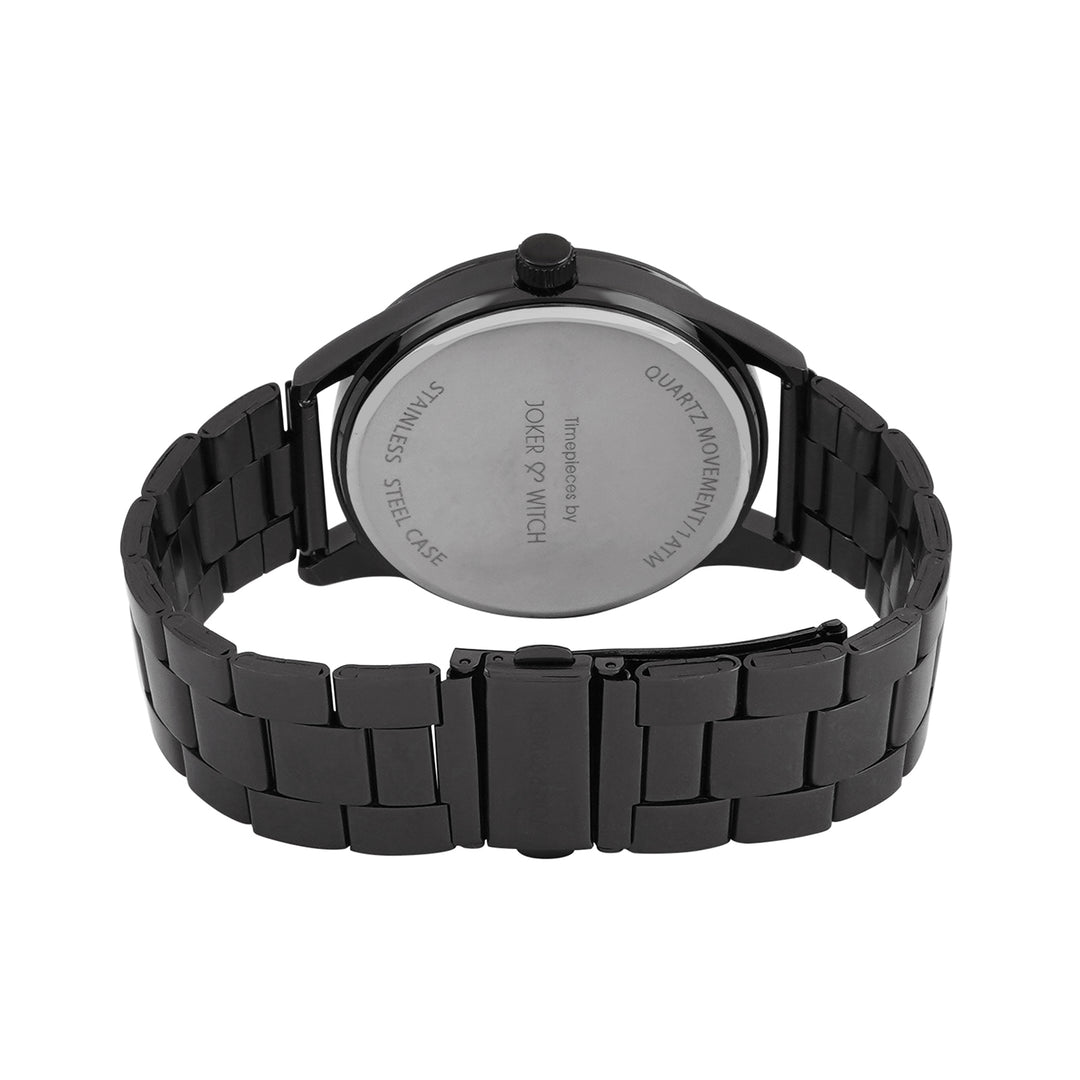 Carioca Black Large Dial Linked Chain Strap Men's Watch