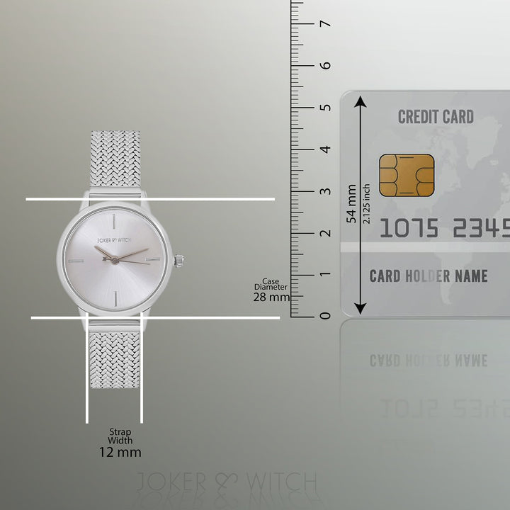ann Shop online Anetra All Silver Mesh Strap Watch by Joker & Witch