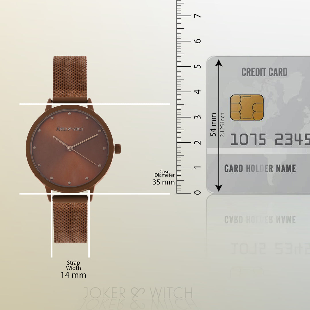 Mercer Copper Medium Dial Mesh Strap Women's Watch