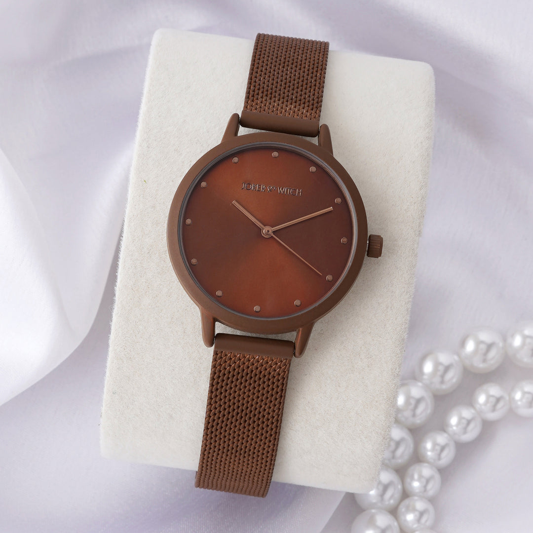 Mercer Copper Medium Dial Mesh Strap Women's Watch
