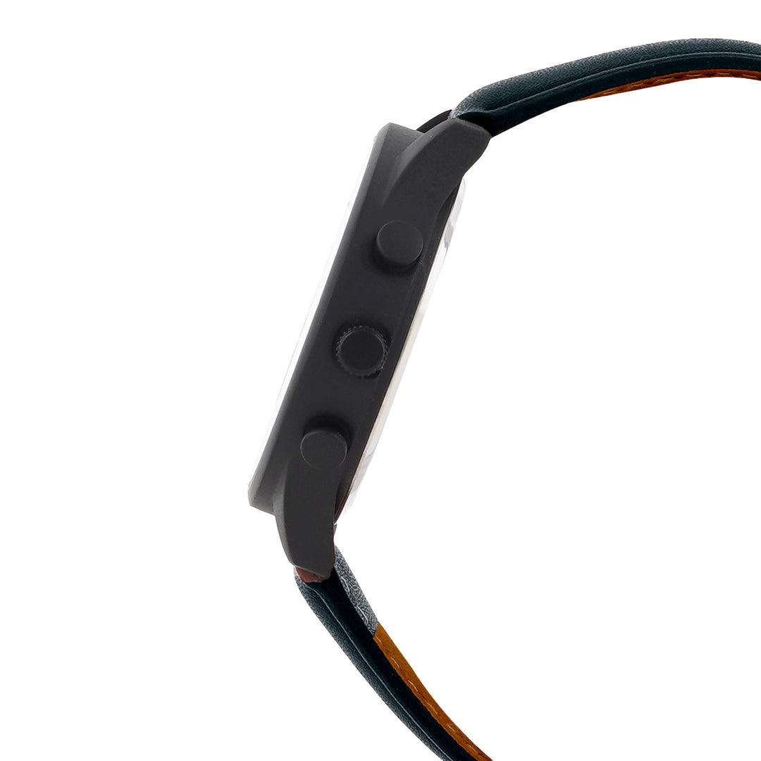 Beetle Black Large Dial PU Strap Men's Watch