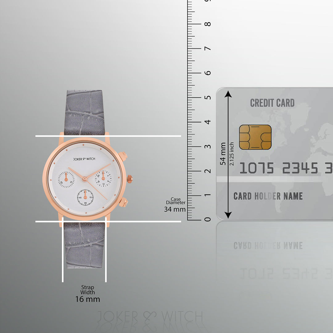 Boston White Medium Dial Grey Croc Strap Men's Watch