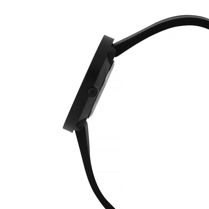Duet Ecliptic Grey Large Dial Black Silicone Strap Unisex Watch