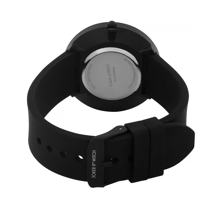 Duet Ecliptic Grey Large Dial Black Silicone Strap Unisex Watch