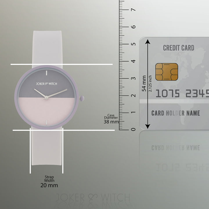 Duet Harmony Lavender Large Dial Silicone Strap Unisex Watch