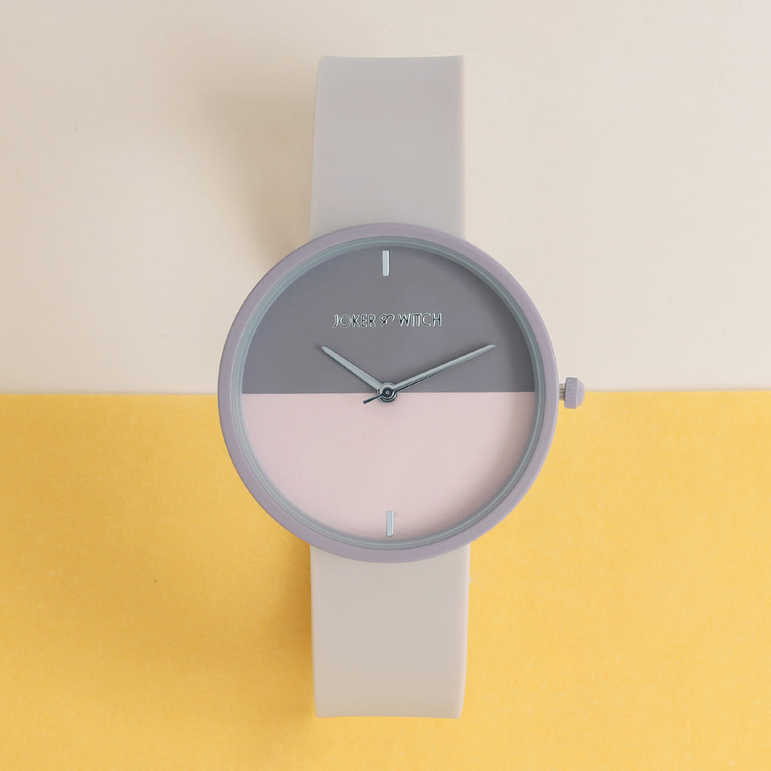 Duet Harmony Lavender Large Dial Silicone Strap Unisex Watch