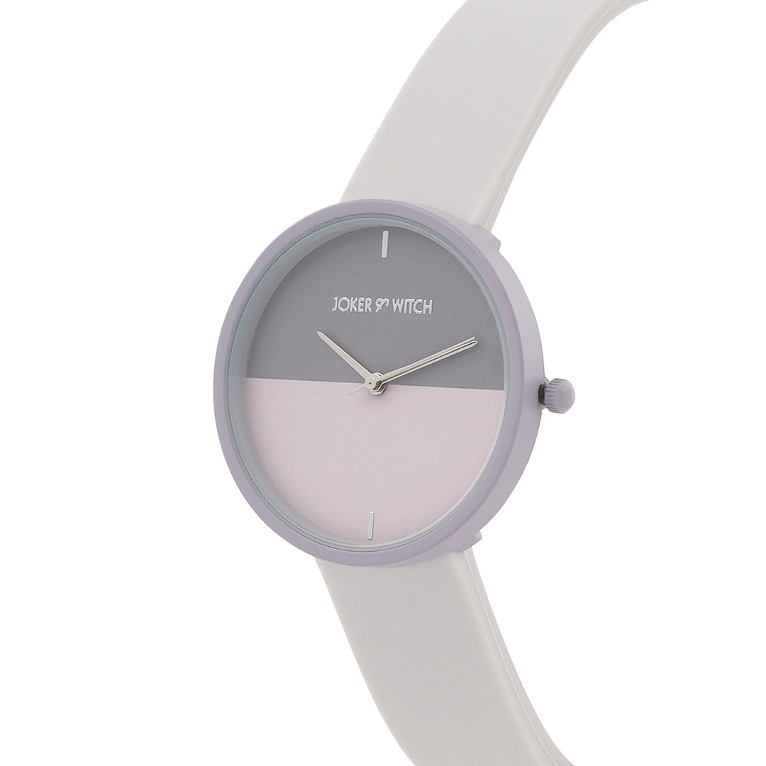 Duet Harmony Lavender Large Dial Silicone Strap Unisex Watch