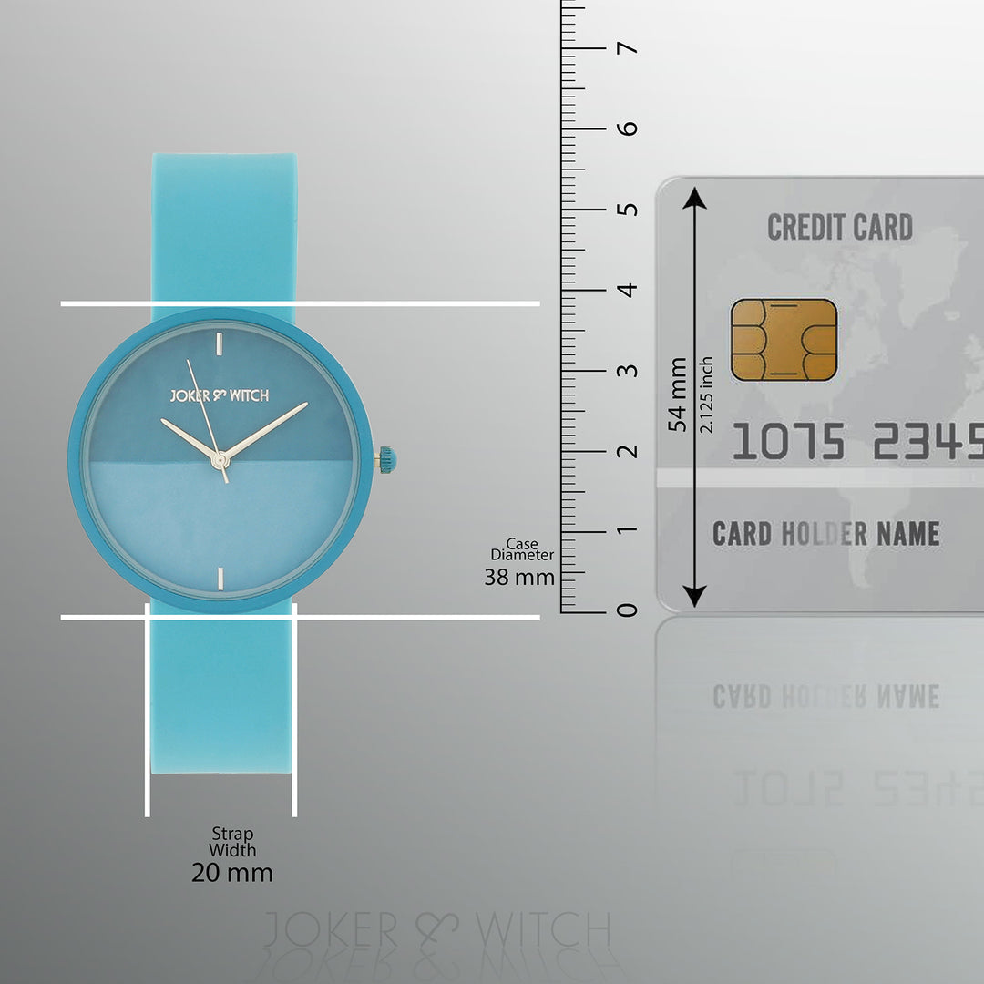 Duet Chroma Blue Large Dial Silicone Strap Unisex Watch