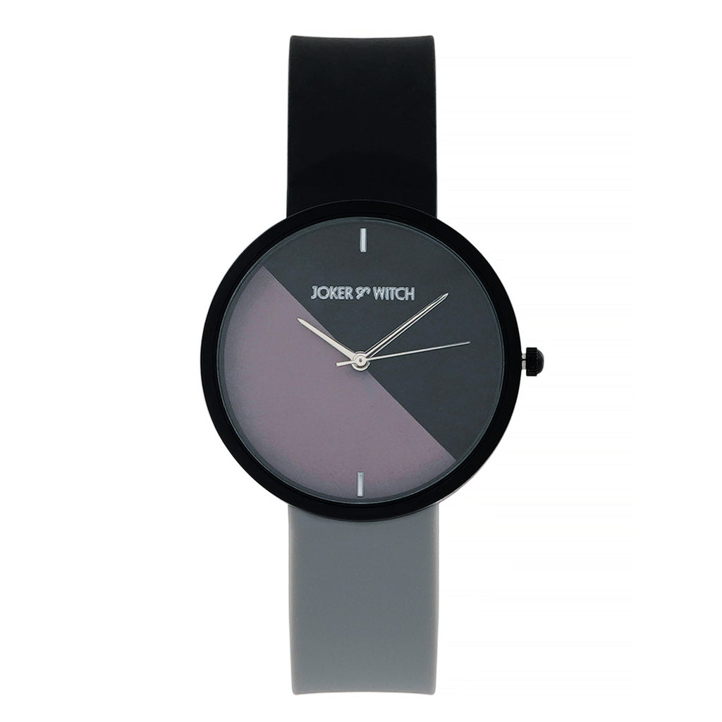 Duet Luminex Grey Large Dial Black Silicone Strap Unisex Watch