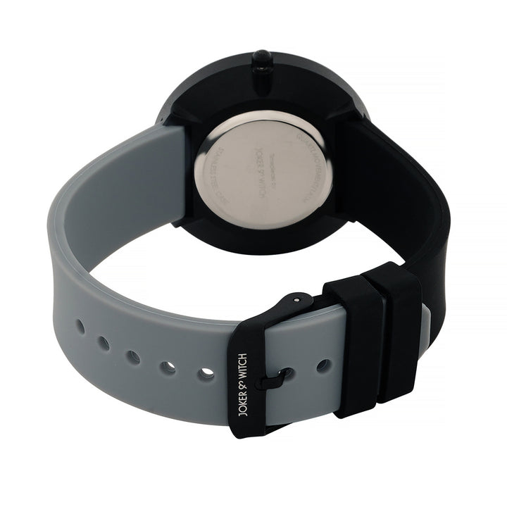 Duet Luminex Grey Large Dial Black Silicone Strap Unisex Watch