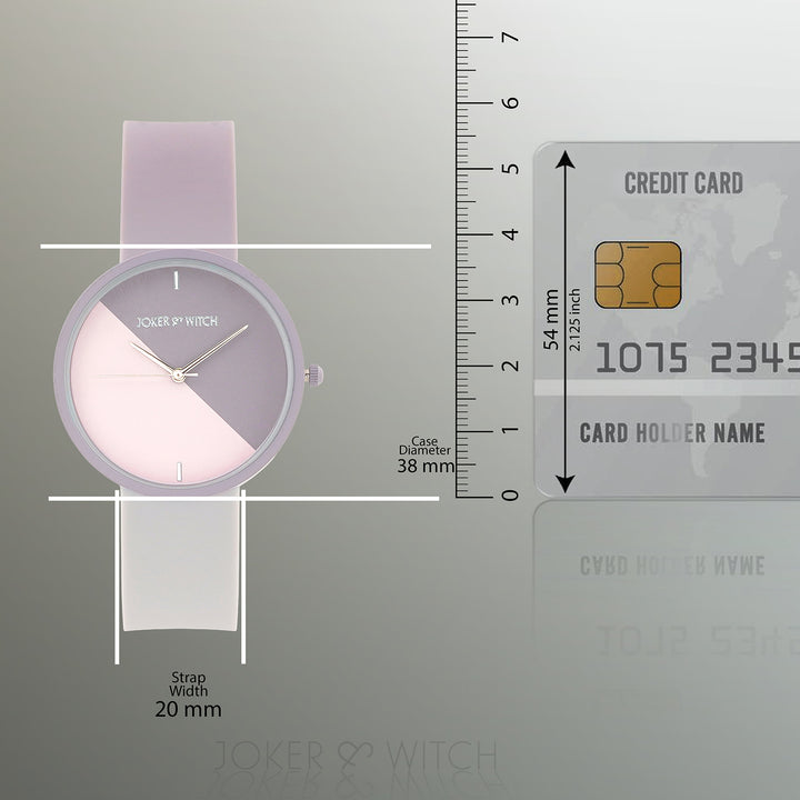 Duet Bloom Lavender Large Dial Silicone Strap Unisex Watch