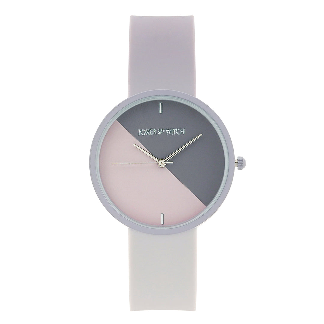 Duet Bloom Lavender Large Dial Silicone Strap Unisex Watch
