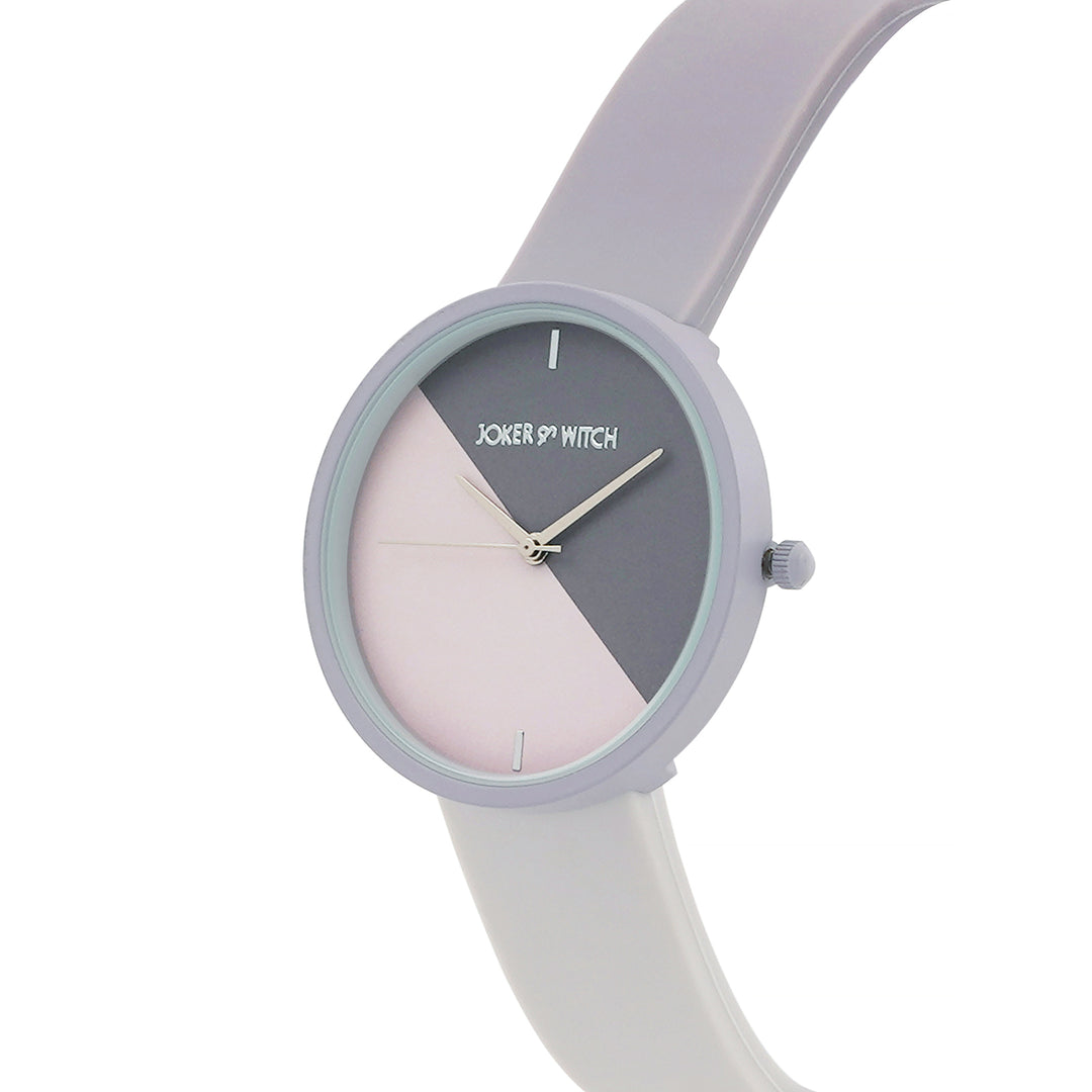Duet Bloom Lavender Large Dial Silicone Strap Unisex Watch
