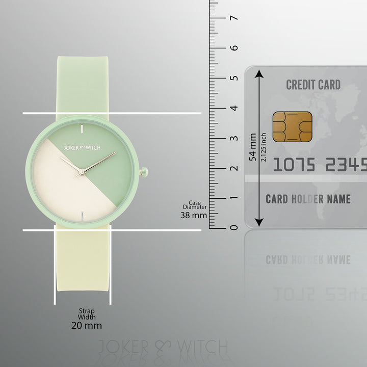 Duet Meadow Green Large Dial Silicone Strap Unisex Watch