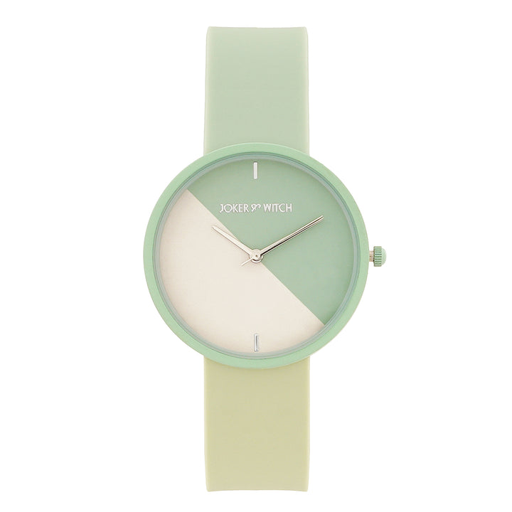 Duet Meadow Green Large Dial Silicone Strap Unisex Watch