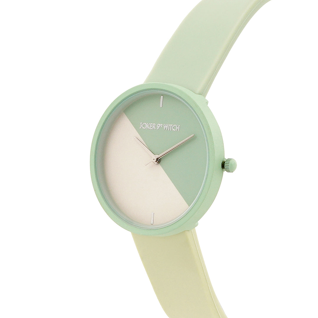 Duet Meadow Green Large Dial Silicone Strap Unisex Watch