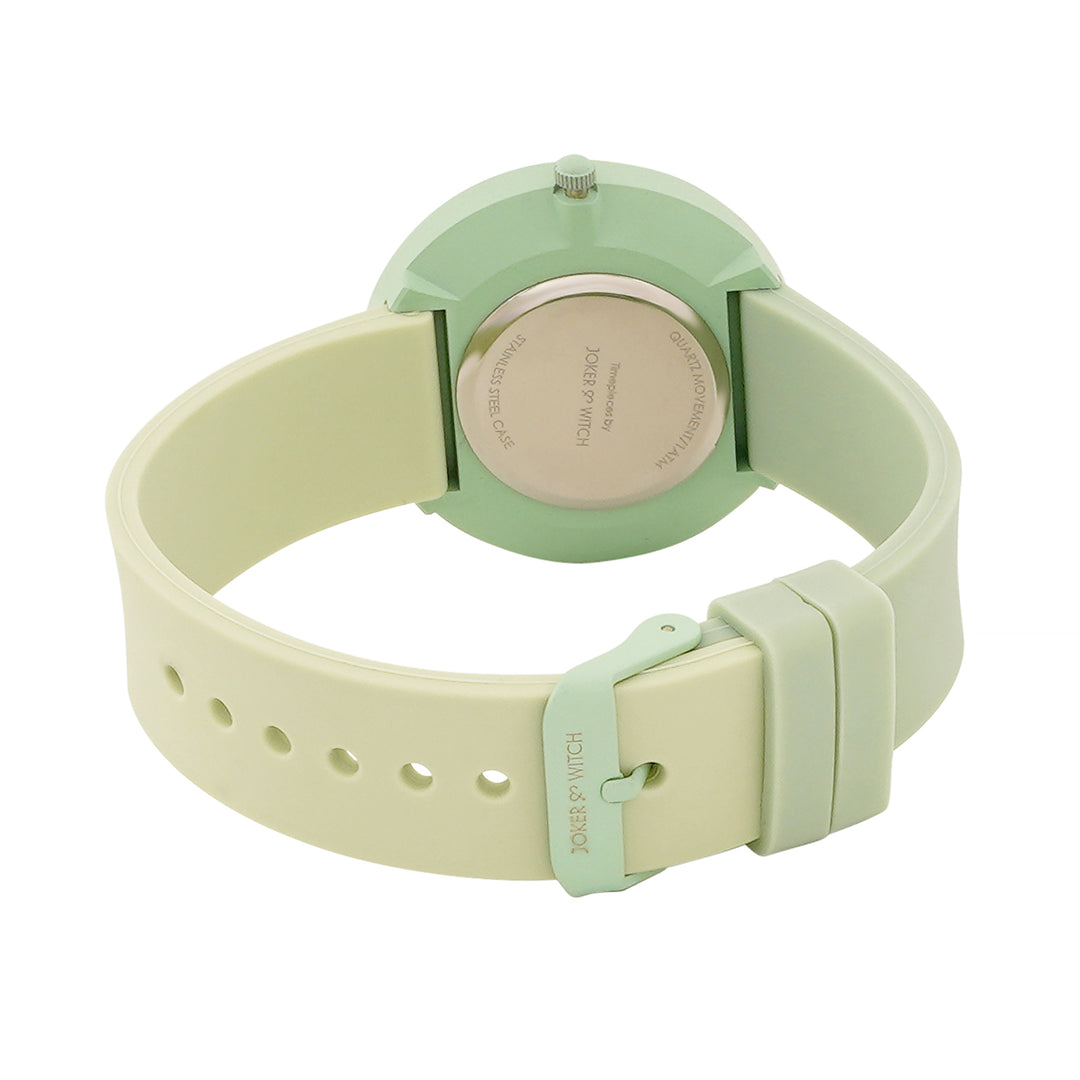 Duet Meadow Green Large Dial Silicone Strap Unisex Watch