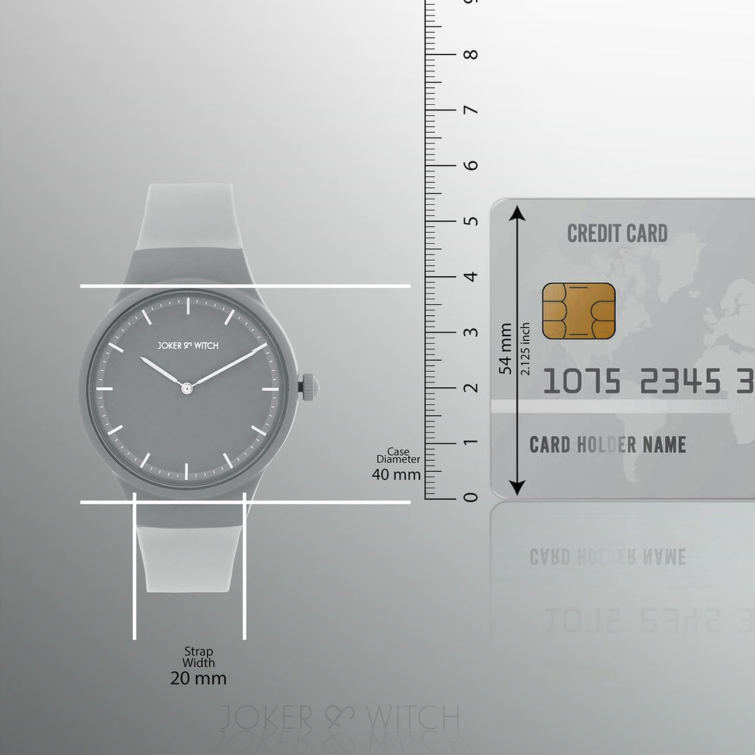 Riviera Grey Large Dial Silicone Strap Unisex Watch