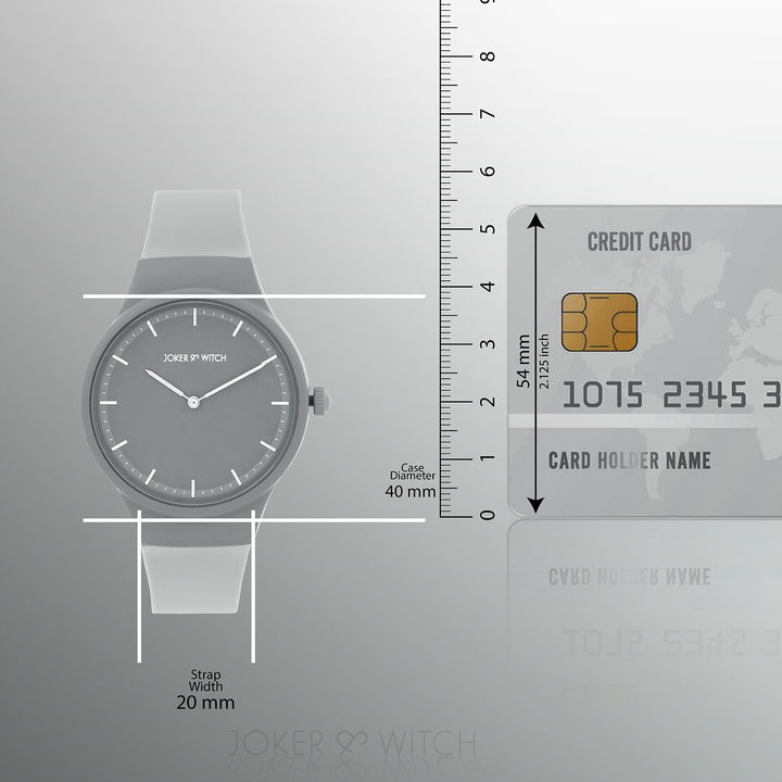 Riviera Grey Large Dial Silicone Strap Unisex Watch